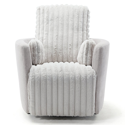Lucia Swivel Rocking Manual Recliner_White Background Image