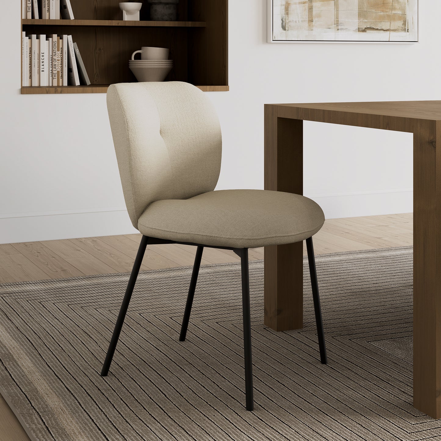 Sage, Upholstered Kitchen Dining Side Chairs, Set of 2_Scene Diagram