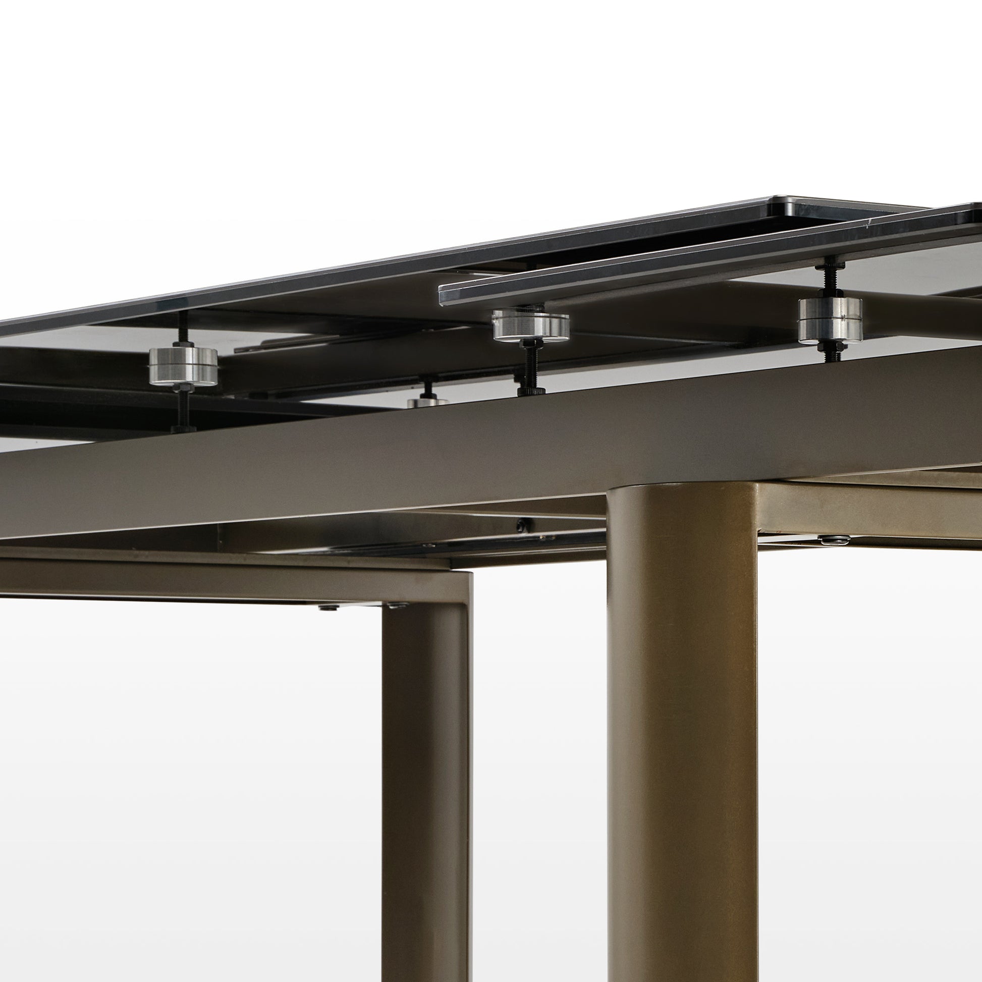 Savoy, 78"-118" Extendable Dining Table Under-desk Diagram