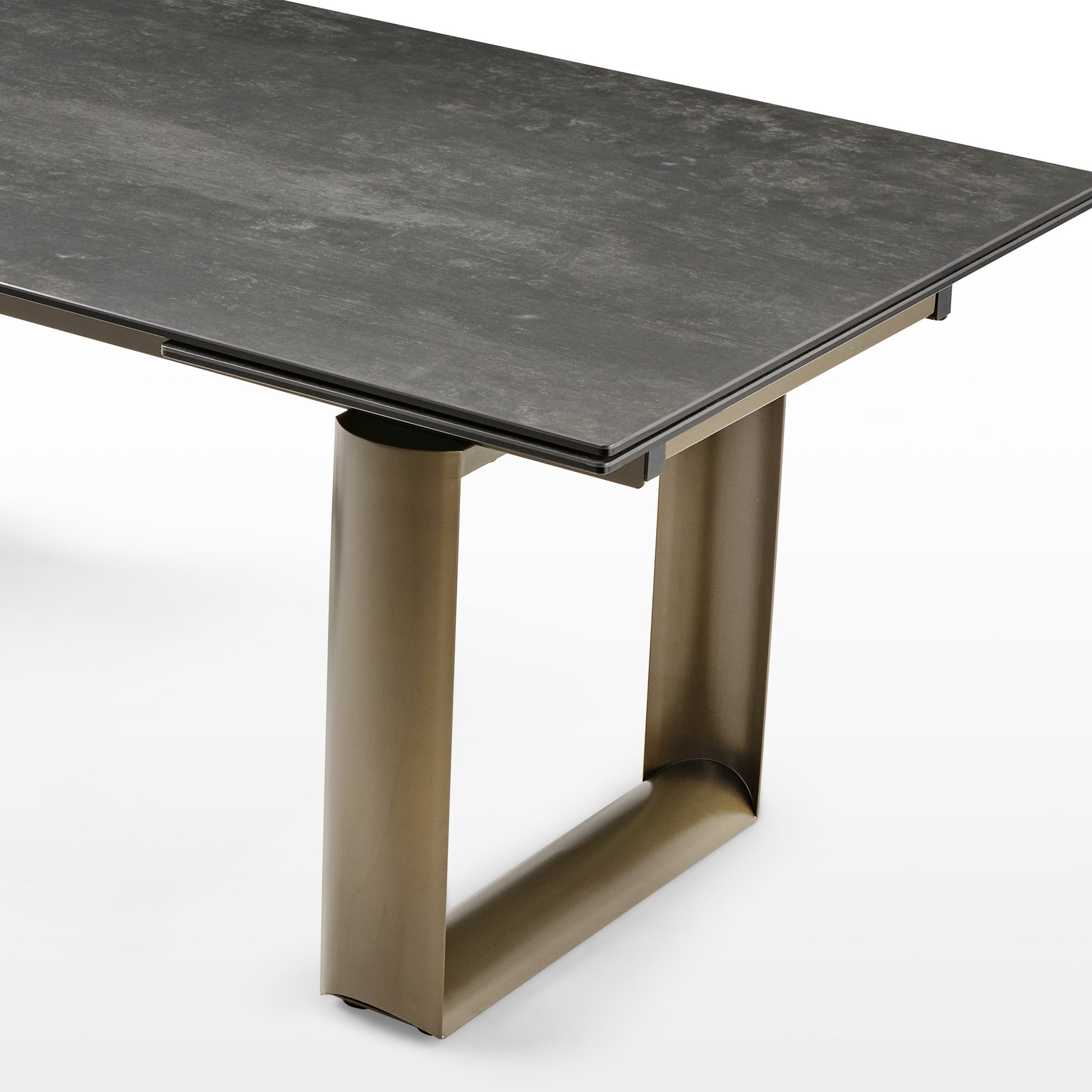 Savoy, 78"-118" Extendable Dining Table Close-up of Table Leg