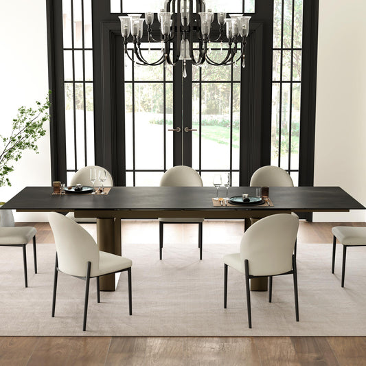 Savoy, 78"-118" Extendable Dining Table Scene Diagram