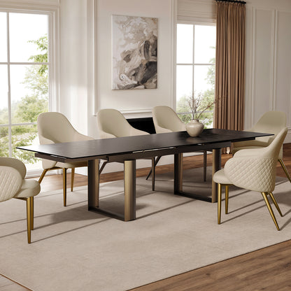Savoy, 78"-118" Extendable Dining Table Scene Diagram