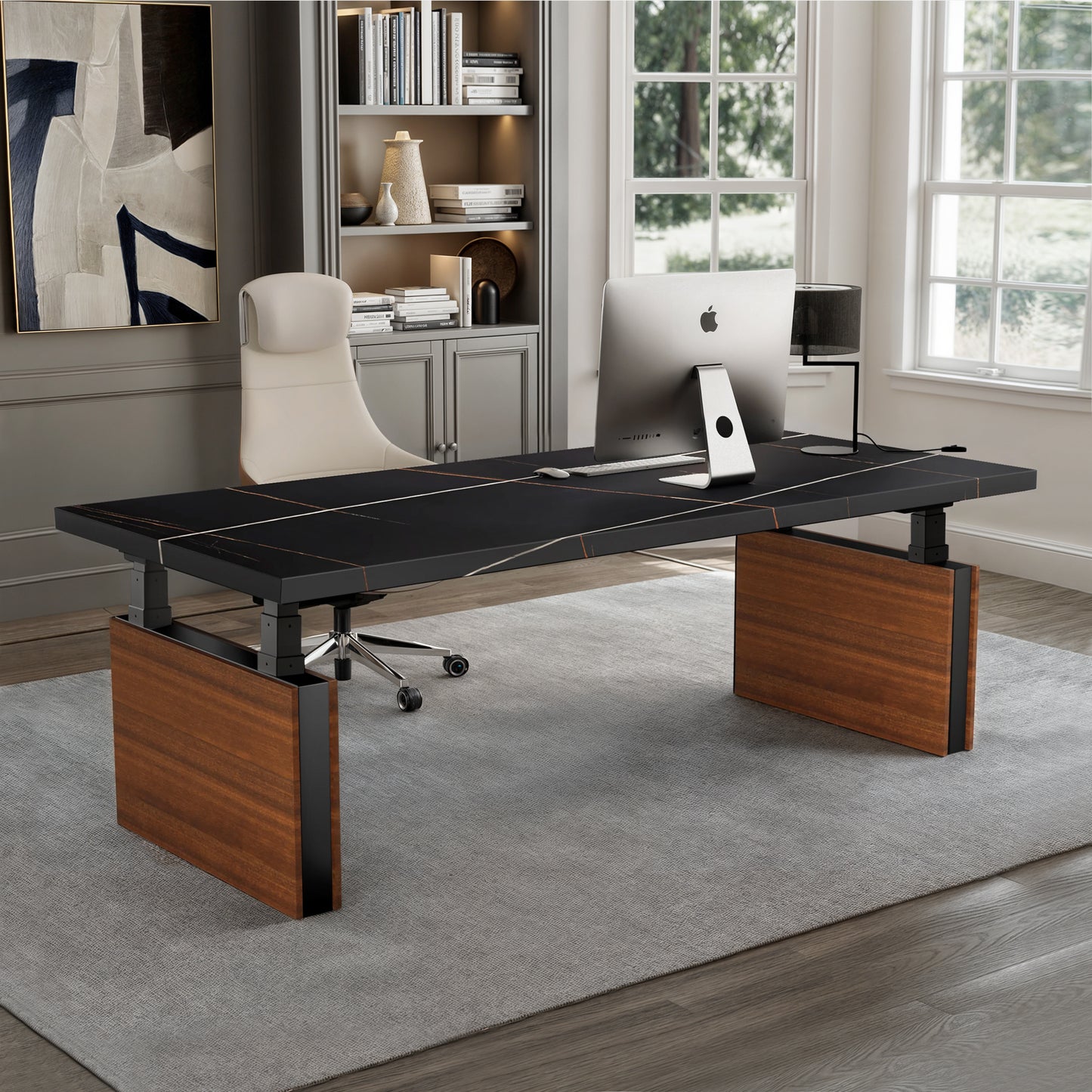 Zen Pro Executive Standing Desk (86"x39")_Scene Diagram