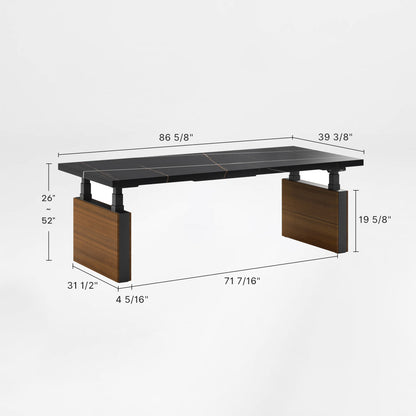 Eureka_Ergonomic_Costco_next_member_Zen_Pro_Executive_height_adjustable_Desk_86x39_With_Cabinets_desk size