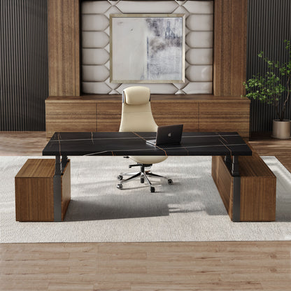 Zen Pro Executive Standing Desk (86"x39") With Cabinets