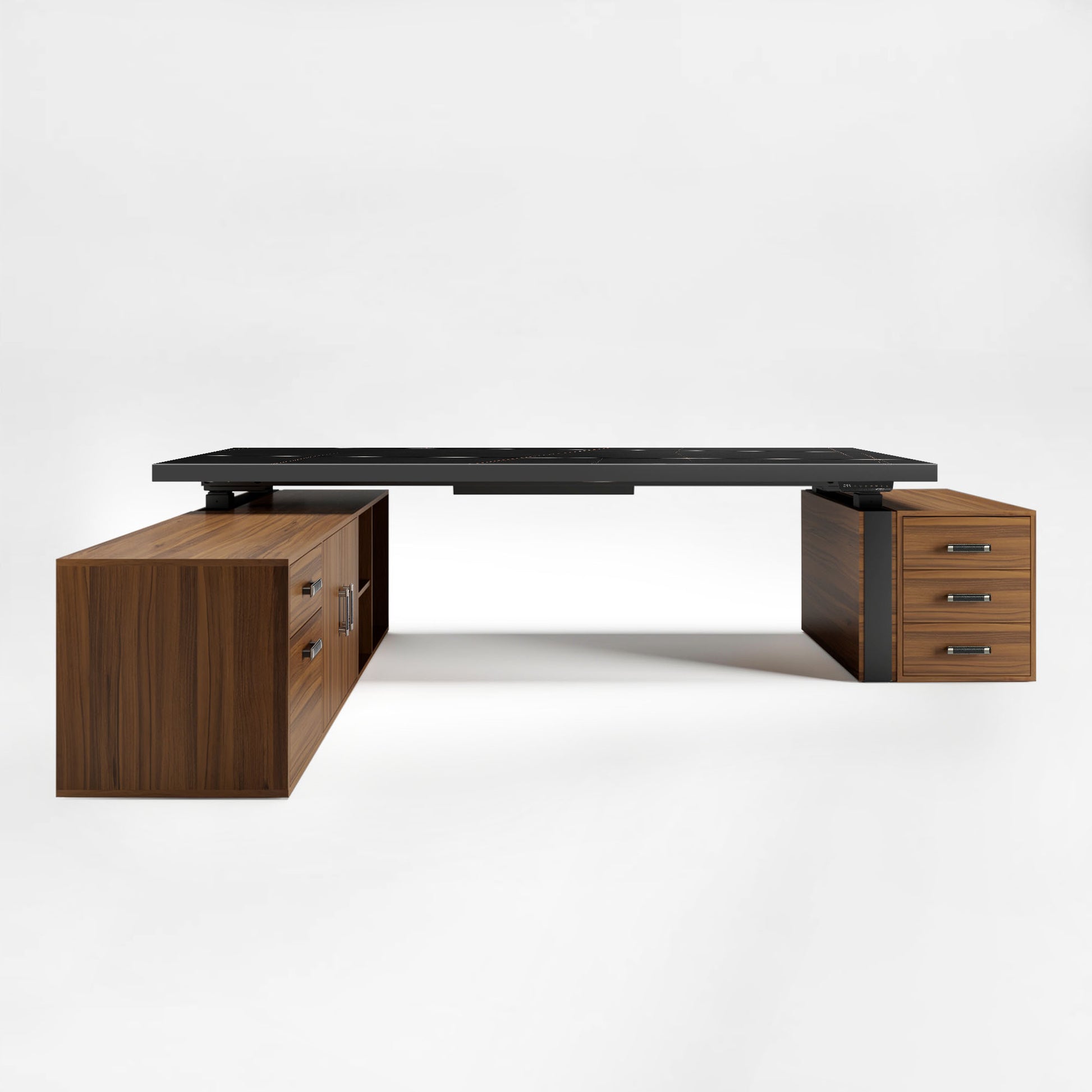 Eureka_Ergonomic_Costco_next_member_Zen_Pro_Executive_height_adjustable_Desk_86x39_With_Cabinets_front
