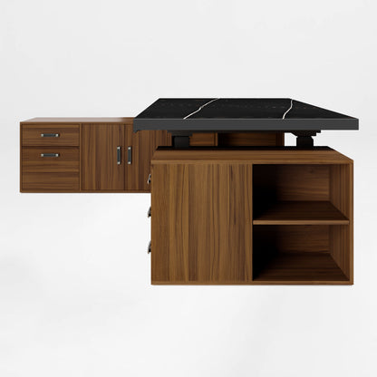 Eureka_Ergonomic_Costco_next_member_Zen_Pro_Executive_height_adjustable_Desk_86x39_With_Cabinets_side