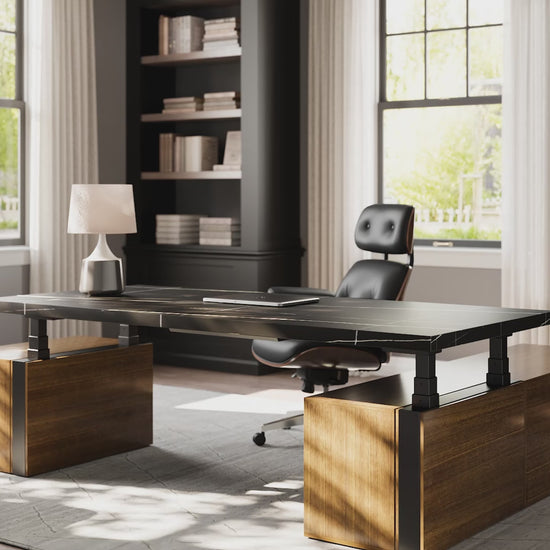 Eureka Ergonomic_Costco next member_Zen Pro Executive height adjustable Desk 86x39 With Cabinets 