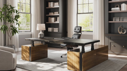 Eureka Ergonomic_Costco next member_Zen Pro Executive height adjustable Desk 86x39 With Cabinets 